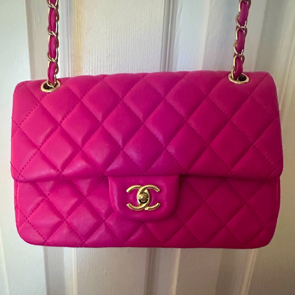 Rare Hot Pink Chanel Quilted Bag!